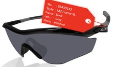 Oakley M2 Frame XL Black frame Grey Lens authentic sunglasses OO9343-0145