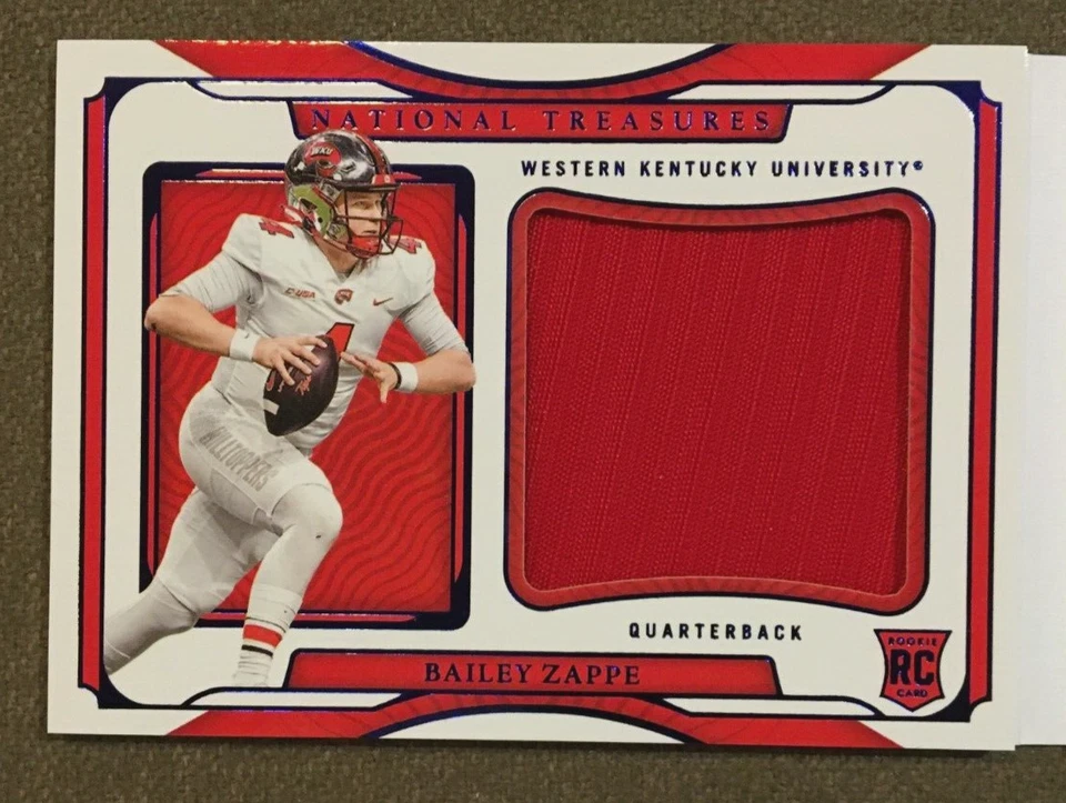 2022 BAILEY ZAPPE 10/25 National Treasures Booklet RPA Auto RC Patriots WKU - Image 2 of 4