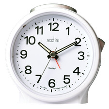 Acctim Elsie Analogue Alarm Clock Non Ticking Sweep Quartz Luminous Hands