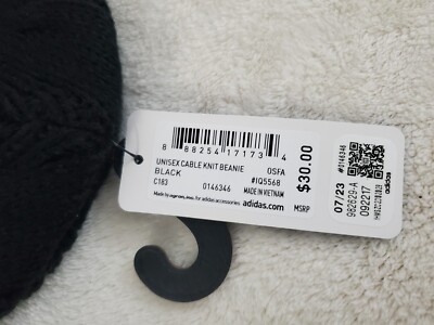 イメージ画像 ADIDAS UNISEX CABLE KNIT CUFF BEANIE ADULT HAT BLACK 0146346 MENS