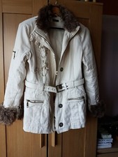 Villa Womens White Worm Jacket Size Large Used