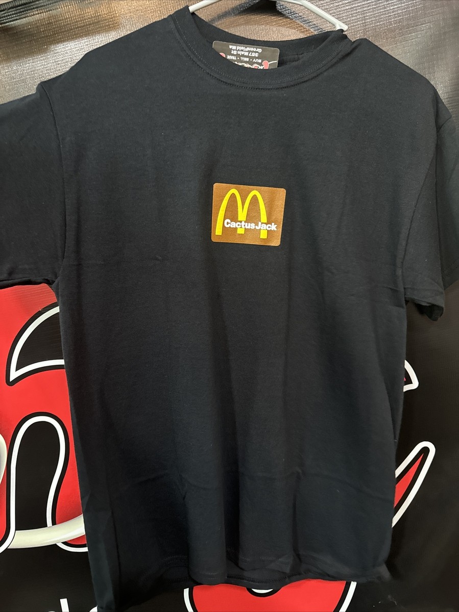 人気話題コラボ!Travis Scott x McDonald's Sesame II Tee Travis Scott Cactus Jack McDonald's Sesame T-Shirt Black