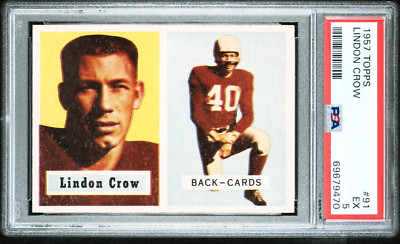 1957 Topps Football Lindon Crow #91 PSA 5 EX Chicago Cardinals c1 | eBay