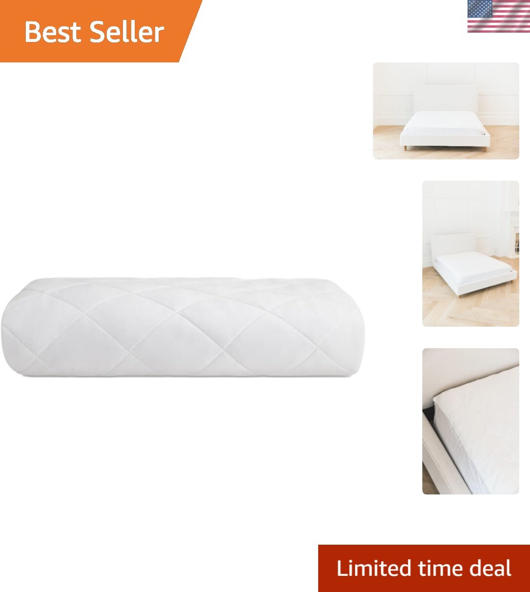 Ultra Soft Cooling Bamboo Viscose Mattress Pad Cover – Breathable & Comfortable in Multiple Sizes