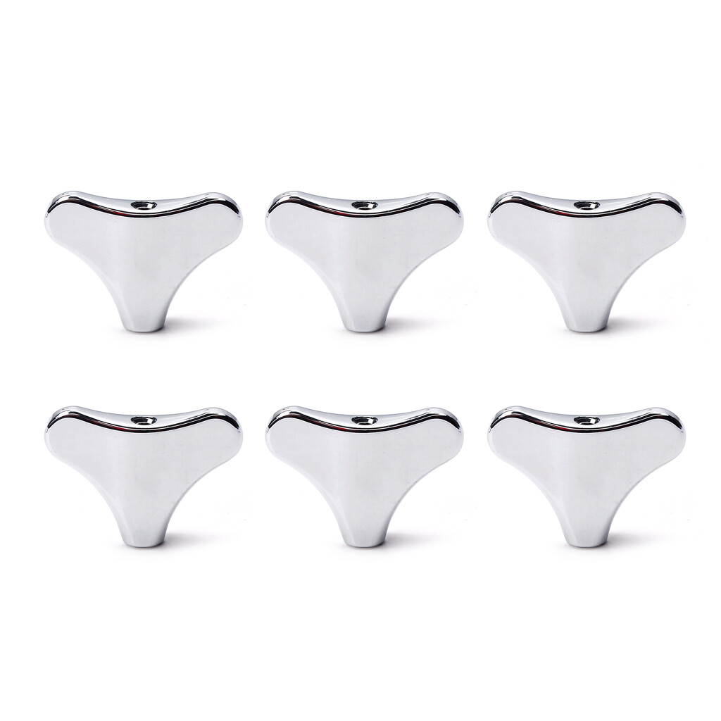 Set of 6 metal chrome finish Bass guitar machine head buttons