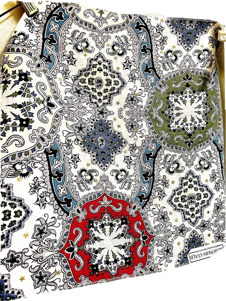 Geometric 100% Linen Designers Guild Sample Fabric Set / 2 Made in UK - Image 3 of 4