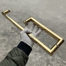 304 Stainless Steel Shower Sliding Door Handle L Type Glass Door Pulls Towel Bar