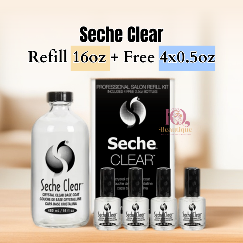 Seche Clear Crystal Clear Base Coat Professional Refill Kit 16oz