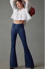 NWT Anthropologie - Pilcro 'The Icon' Coated High-Rise Flare Jeans size 32
