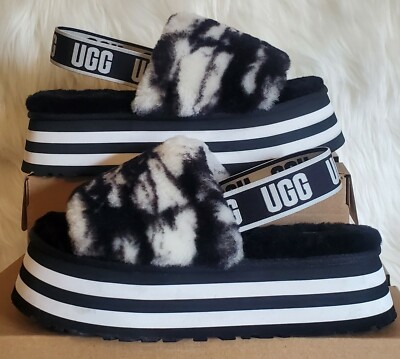 アグ SLIDE MARBLE DISCO UGG ファーサンダル 靴