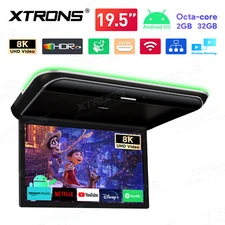 19.5" Android 2+32G Car TV Roof Flip Down Monitor HDMI 8K Video WiFi Mirror Link