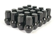24 Pc 2004-2014 F-150 BLACK SOLID FACTORY TYPE WHEEL LUG NUTS 14 x 2.0 # 1014FBK