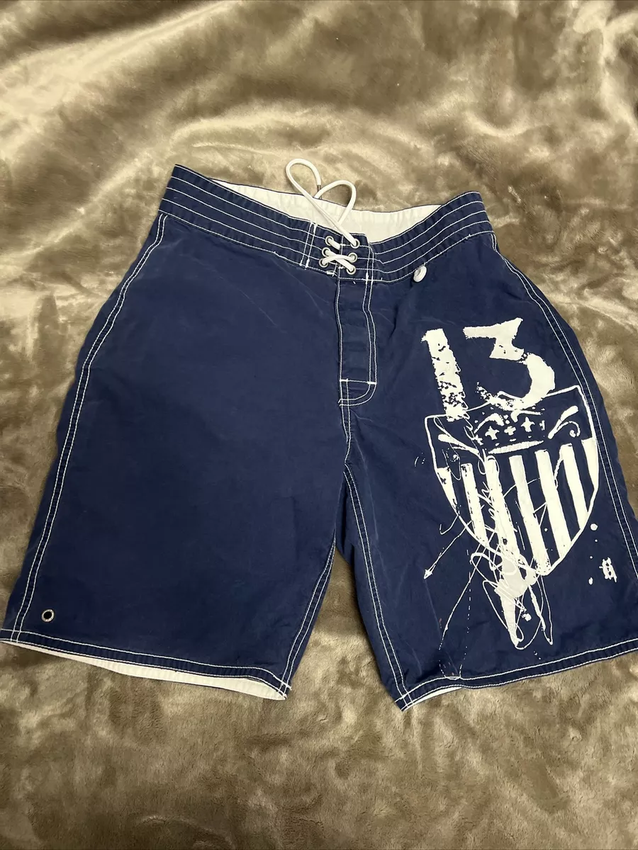 Vtg Polo Ralph Lauren Crest Shorts Swim Trunks K Swiss P Wing Stadium Bear  30