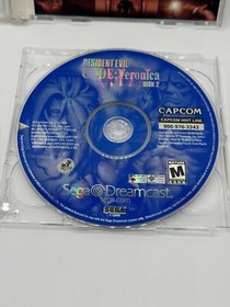 Resident Evil Code: Veronica (Sega Dreamcast, 2000 USA) Manuale mancante ��