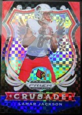Lamar Jackson 2020 Panini Prizm Draft Picks Red White & Blue Prizm /99