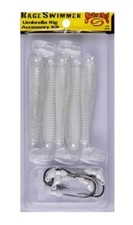 Strike King Umbrella Rig Accessory Kit, Pearl Flash Shad, Pack of 5 Jigs/5 Hooks