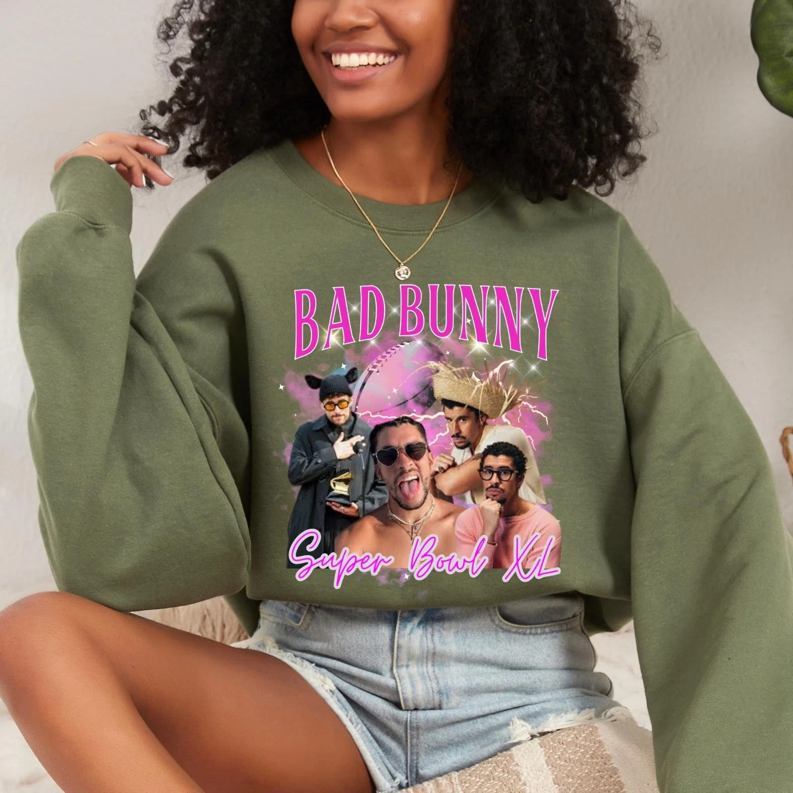 Benito Bad Bunny Football Sweatshirt Super Bowl 2026 Halftime Show Tee