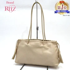 Gucci Shoulder bag Handbag Leather Beige Off-white AB rank Ladies [Used] 