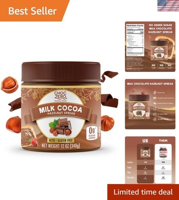Creamy Milk Chocolate Hazelnut Spread - , Gluten Free & Low-Carb Treat