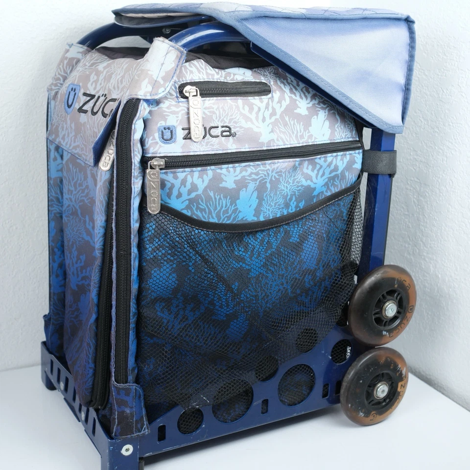 ZUCA Blue Reef Deep Sea Sport Insert Bag and Blue Frame Flashing Wheel Top Cover - Image 4 of 4