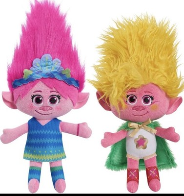 Dreamworks Trolls Band Together 8-Inch Small Plush Poppy and Viva 2-Piece Set