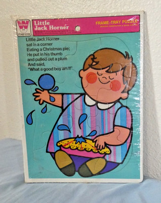 1970 Whitman Little Jack Horner Frame Tray Puzzle