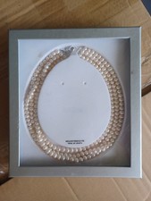 Genuine Freshwater Tiny White Pearl Triple St...