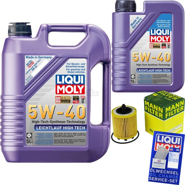 Inspektionspaket 6L Liqui Moly 5W-40 FüR Opel Astra G Cabriolet 2.2 16V Zafira A-image