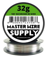 Nichrome 80 - 100ft - 32 Gauge Wire 32g - 0.20mm - 0.008in - Master Wire Supply