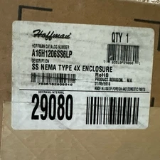 HOFFMAN A16H1206SS6LP Wall-Mount Type 4X Stainless Steel Enclosure 16 x 12 x 6in