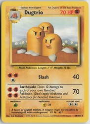Dugtrio 19/102 Base Set Rare
