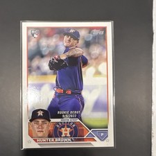 Topps 2023 Update Series Hunter Brown Rookie Debut #US315 Astros MLB Card