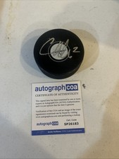 WASHINGTON CAPITALS- CAM ALLEN SIGNED AUTOGRAPH HOCKEY PUCK ACOA NHL PROSPECT 