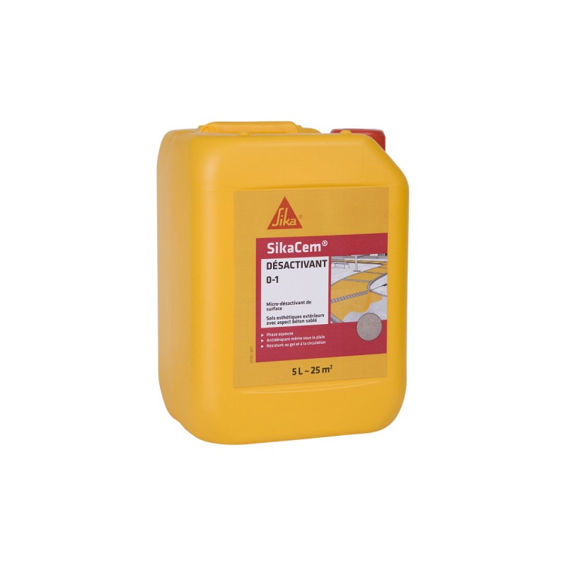 Désactivant de surface SIKA SikaCem 0-1 5L pour sécuriser les allées en béton