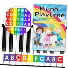 Rainbow Color Piano and Keyboard Sticker and Kids Piano Learning Book Easy to