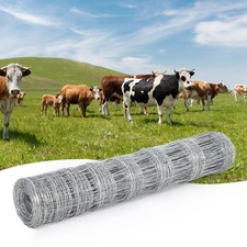 4/5/6 Ft x 164/328 Ft Galvanized Wire Fence, Farm Fence Field Livestock Pasture