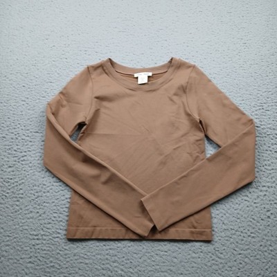 Moa Moa Top Womens One Size Brown Long Sleeve