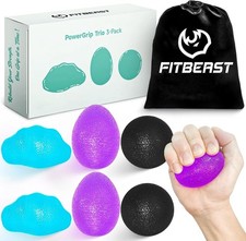 FitBeast Stress Balls for Adults, Hand Exercise Balls 6 Pack, Stress Relief  Gr