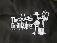 The GrillFather Funny Grill Godfather BBQ Father's Day gift Apron With Pockets