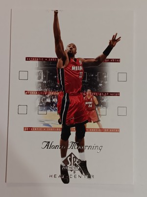 2001-02 SP Authentic Alonzo Mourning Miami Heat #45