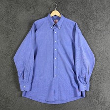 Vtg Brooks Brothers Shirt Mens 16.5 34 Blue Button Down Long Sleeve Preppy