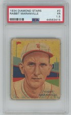 1934 Diamond Stars #3 Rabbit Maranville PSA 1.5