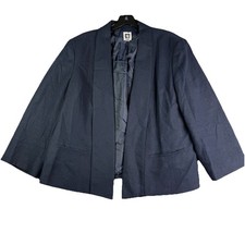 Anne Klein Linen Blend Open Blazer Woman s XL Career Professional