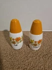 Vintage Westinghouse Indian Summer Milk Glass Salt & Pepper Shakers