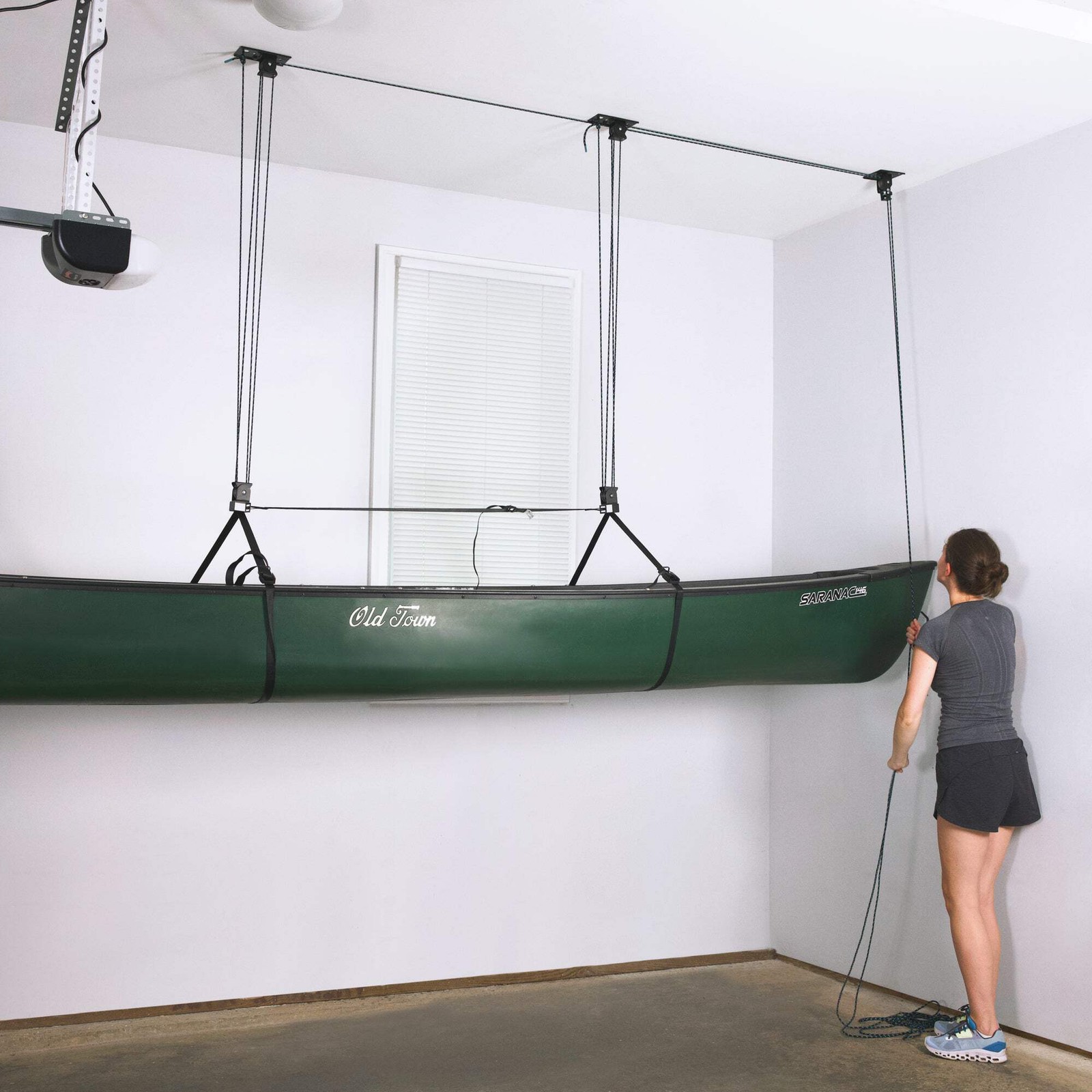 Heavy Duty Canoe Hoist Garage Ceiling Storage Hoist | Holds 