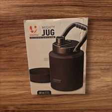 Mighty Jug Stainless steel Double Insulated Water Jug With Dog Bowl 68 oz Black