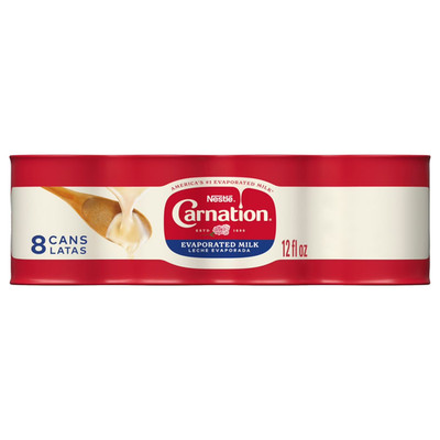 Carnation Evaporated Milk, 12 fl. oz., 8 pack. Made with 100% real Milk