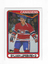 1990-91 TOPPS SYLVAIN LEFEBVRE #159 MONTREAL CANADIENS