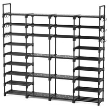 Large Shoe Rack Organizer for Entryway Closet 64-68 Pairs 9-Tier Heavy Duty T...