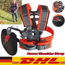 Gro&szlig; Doppelschultergurt Profi Tragegurt f&uuml;r Motorsense Freischneider Rasentrimme